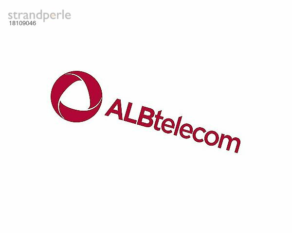 ALBtelecom Mobile  gedrehtes Logo  Weißer Hintergrund B