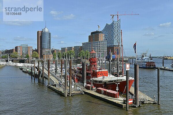 Feuerschiff  Speicherstadt  Hafencity  Hamburg  Deutschland  Europa