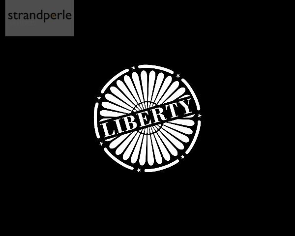Liberty Media  gedrehtes Logo  Schwarzer Hintergrund