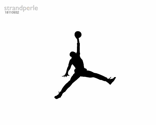 Air Jordan  gedrehtes Logo  Weißer Hintergrund