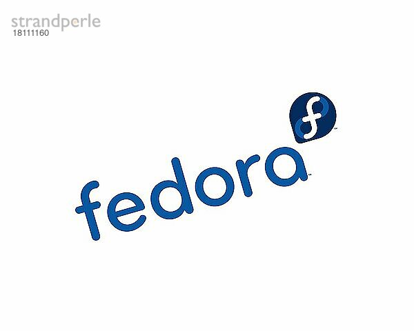 Fedora operating system  gedrehtes Logo  Weißer Hintergrund