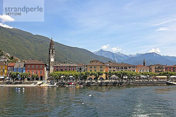 Seepromande  Lago Maggiore  Ascona  Locarno  Kanton Tessin  Langensee  Ticino  Schweiz  Europa