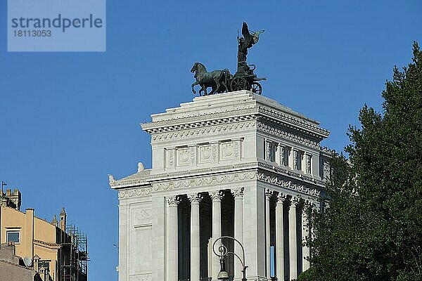 Denkmal  Vittoriano  Monumento Nazionale a Vittorio Emanuele II  Piazza Venezia  Rom  Italien  Europa