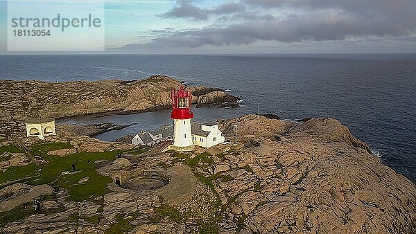 Leuchtturm  Cape Lindesnes  Vest-Agder  Norwegen  Europa