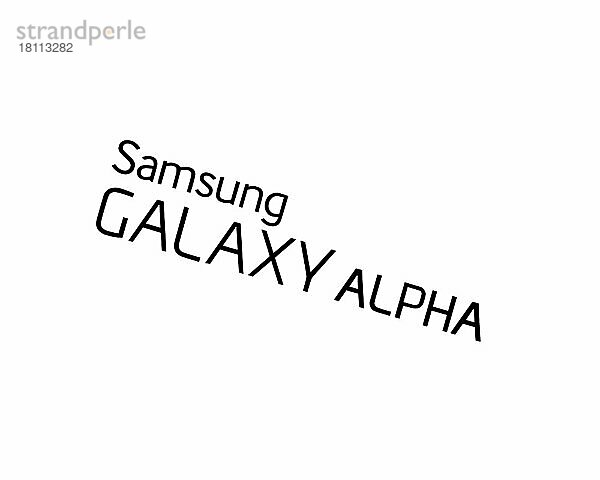 Samsung Galaxy Alpha  gedrehtes Logo  Weißer Hintergrund B