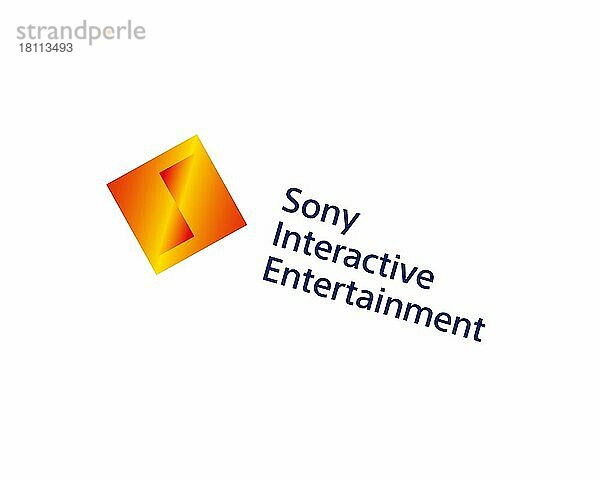 Sony Interactive Entertainment  gedrehtes Logo  Weißer Hintergrund B