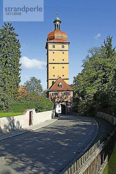 Segringer Tor  entstanden 14. Jahrhundert  1655 wieder aufgebaut von Antonio Don  Dinkelsbühl  Mittelfranken  Bayern  Deutschland  Europa