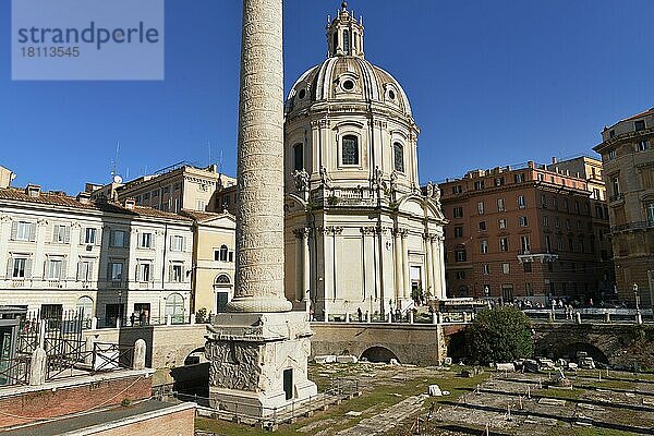 Kirche Santissimo Nome di Maria al Foro Traiano  Trajanssäule  Trajansforum  Rom  Italien  Europa