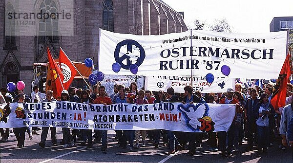 Ruhrgebiet. Ostermarsch Ruhr 87 am 18. 4. 1987