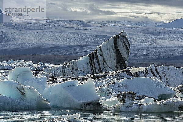Jökulsarlon  Gletschersee des Vatnajökull  Island  Europa