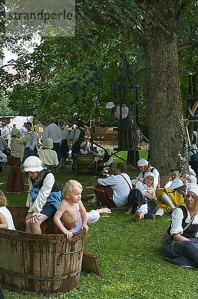 Lagerleben im Wallensteinsommer 1630  Memmingen  Allgäu  Schwaben  Bayern  Wallenstein  historische Woche  Deutschland  Europa