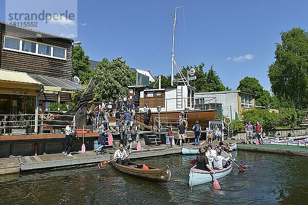 Bootsvermietung Dornheim  Osterbekkanal  Hamburg  Deutschland  Europa