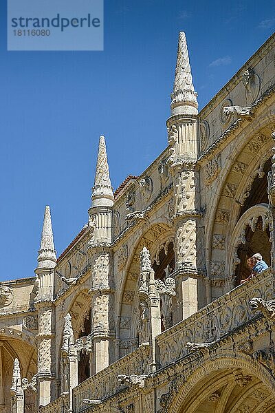 Innenhof  Kloster Mosteiro dos Jeronimos  Belem  Lissabon  Portugal  Europa