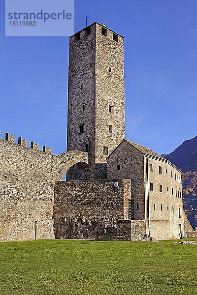 Castelgrande  Bellinzona  Tessin  Ticino  Castel Grande  Schweiz  Europa