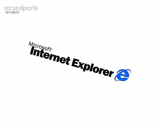 Internet Explorer 3  gedrehtes Logo  Weißer Hintergrund B