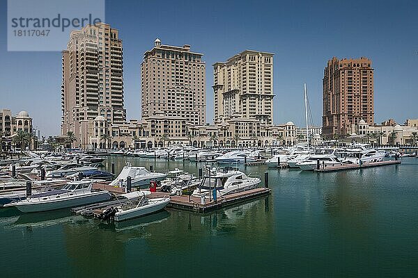 Yachthafen  The Pearl  Doha  Emira  Katar  Vereinigte Arabische Emirate  Asien