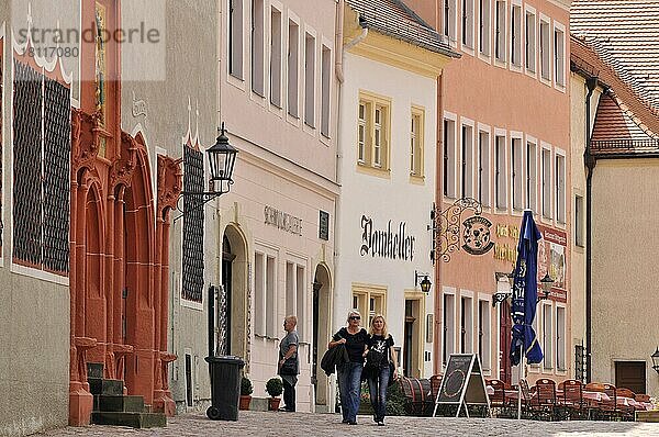 Domherrenhäuser  Domplatz  Altstadt  Meissen  Sachsen  Deutschland  Europa