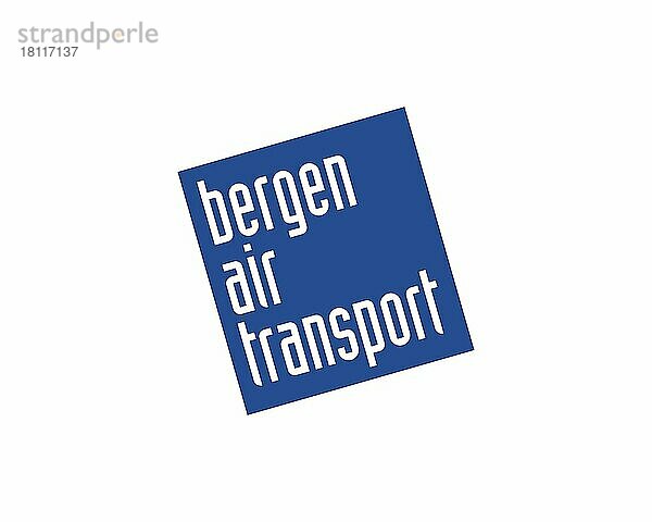 Bergen Air Transport  gedrehtes Logo  Weißer Hintergrund