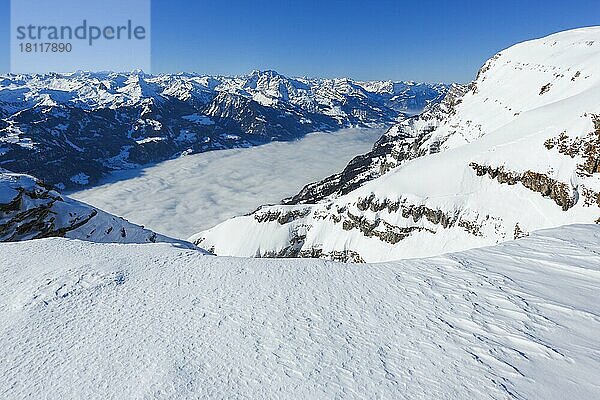 Walensee  Churfirsten  Hinterrugg  Glarner Alpen  Schweiz  Europa