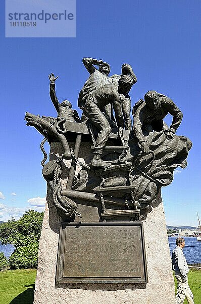 Kriegerdenkmal  Norsk Maritimt  Maritim-  Schifffahrtsmuseum  Norwegisches Maritimes Museum  Oslo  Norwegen  Europa