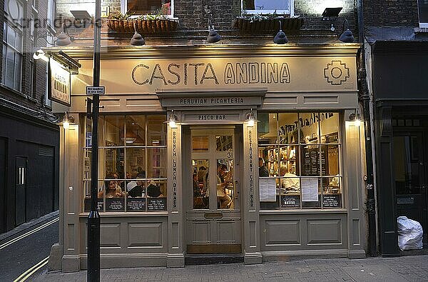 Restaurant  Casita Andina  Great Windmill St  Soho  London  England  Großbritannien  Europa