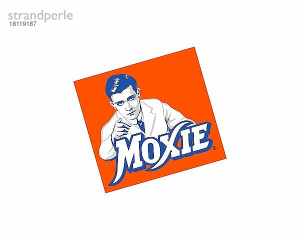 Moxie  gedrehtes Logo  Weißer Hintergrund
