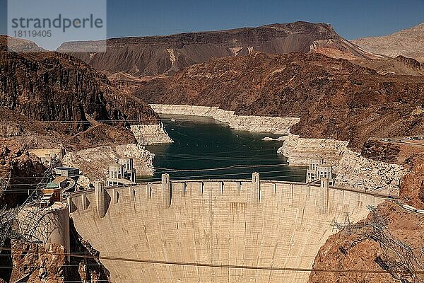 Hoover Dam Aussichtspunkt  Boulder  Nevada  USA  Nordamerika