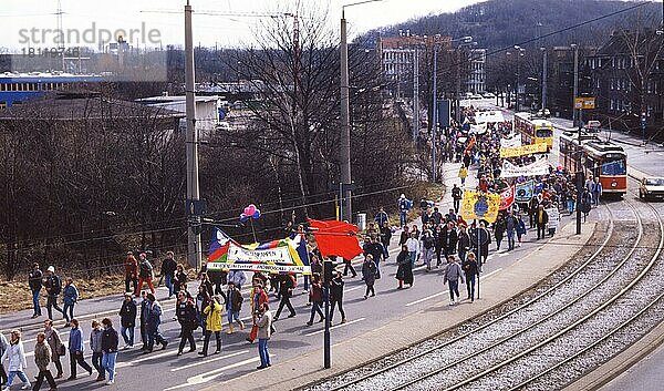 Ruhrgebiet. Ostermarsch Ruhr 86 am 30. 3. 1986