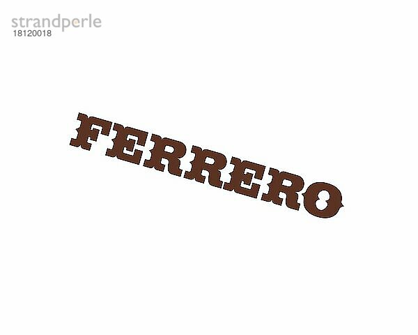Ferrero SpA  gedrehtes Logo  Weißer Hintergrund B