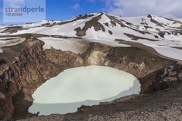 Kratersee Vitti in der Askja  Island  Europa
