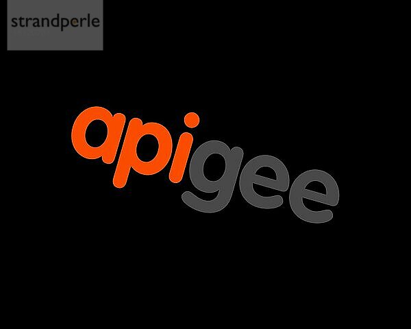 Apigee  gedrehtes Logo  Schwarzer Hintergrund B