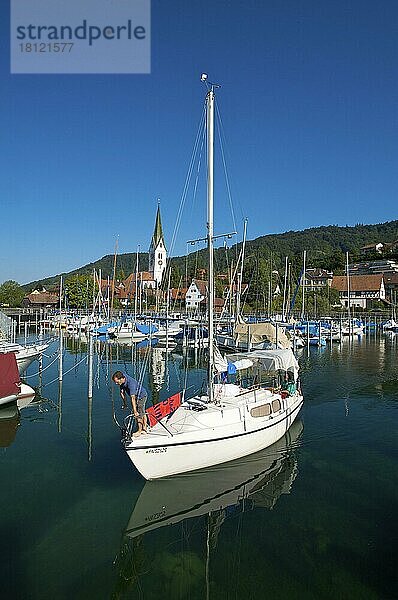 Yachthafen von Sipplingen  Bodensee  Baden-Württemberg  Deutschland  Europa