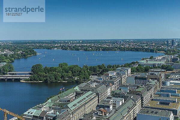 Binnenalster  Außenalster  Hamburg  Deutschland  Europa