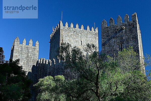 Burg von Guimaraes  Minho  Portugal  Europa