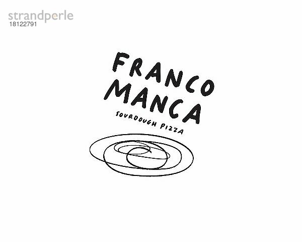Franco Manca  gedrehtes Logo  Weißer Hintergrund B