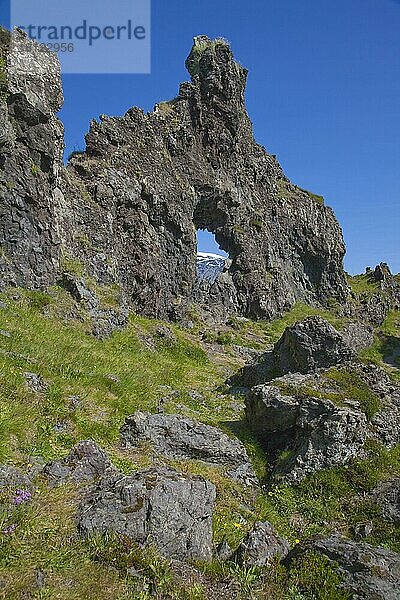 Steinformation  Dritvik  Snäfellsnes Halbinsel  Snäfellsnes  Island  Europa