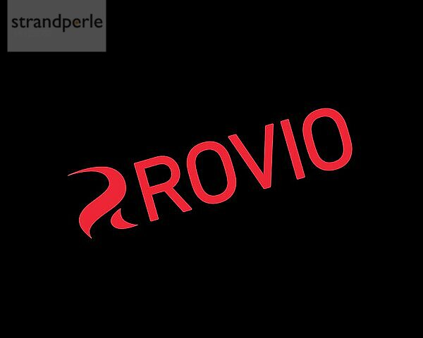 Rovio Entertainment  gedrehtes Logo  Schwarzer Hintergrund