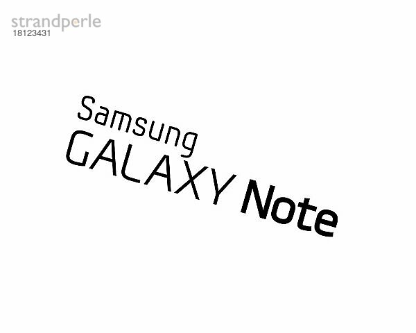 Samsung Galaxy Note original  gedrehtes Logo  Weißer Hintergrund B