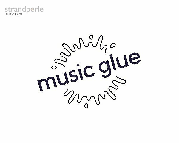 Music Glue  gedrehtes Logo  Weißer Hintergrund