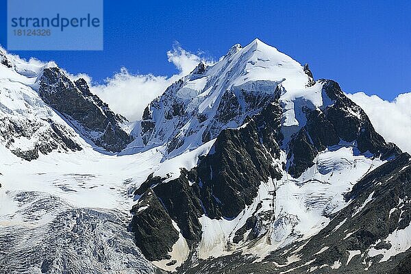 Piz Roseg  3937 m  Blick von Fuorcla Surlej  Graubünden  Schweiz  Europa