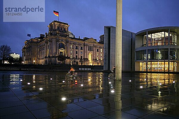 Paul-Löbe-Haus  Regierungsviertel  Deutschland  Berlin  07. 02. 2022  Reichstagsgebäude  Sitz des Deutschen Bundestag  Europa