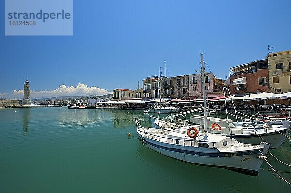 Hafen von Rethymnon  Kreta  Griechenland  Europa