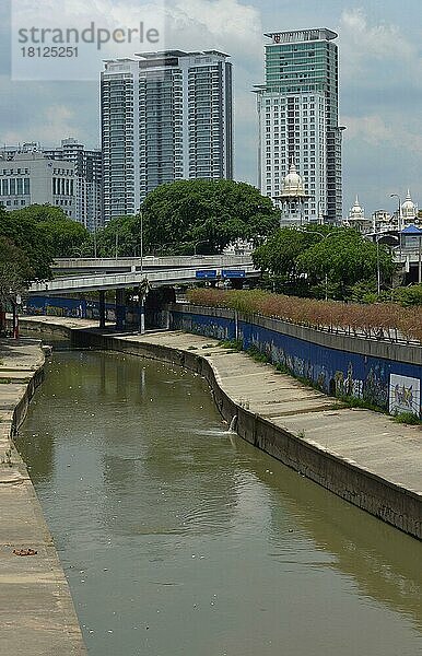 Klang River  Kuala Lumpur  Malaysia  Asien
