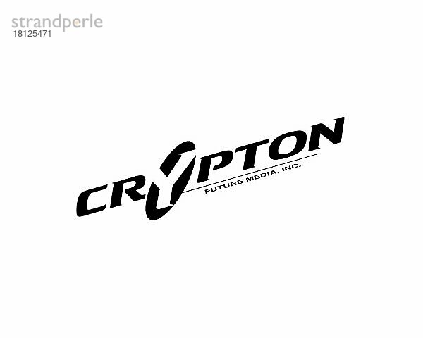Crypton Future Media  gedrehtes Logo  Weißer Hintergrund