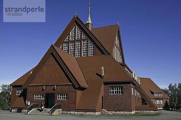 Kirche  Kiruna  Lappland  Holzkirche  Schweden  Europa