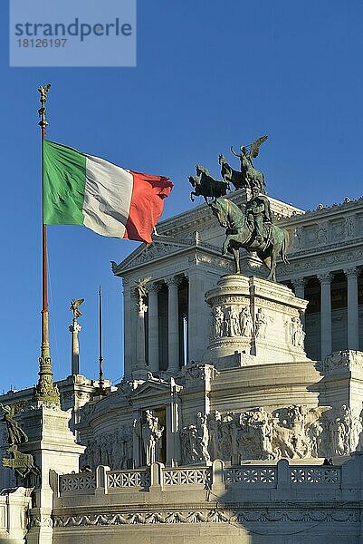 Denkmal  Vittoriano  Monumento Nazionale a Vittorio Emanuele II  Piazza Venezia  Rom  Italien  Europa