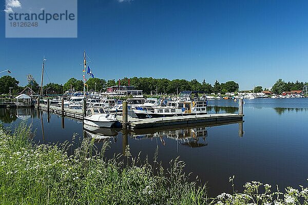 Hafen in Barssel  Niedersachsen  Deutschland  Europa