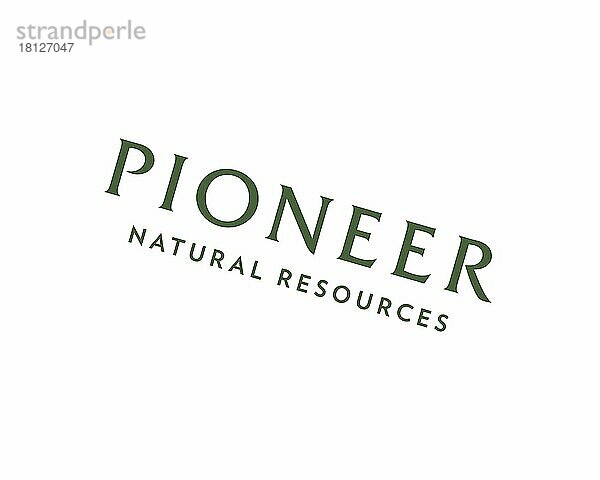 Pioneer Natural Resources  gedrehtes Logo  Weißer Hintergrund B