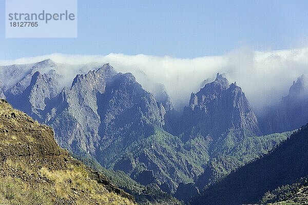 Barranco de las Angustias  Caldera de Taburiente  Tijarafe  La Palma  Spanien  Europa