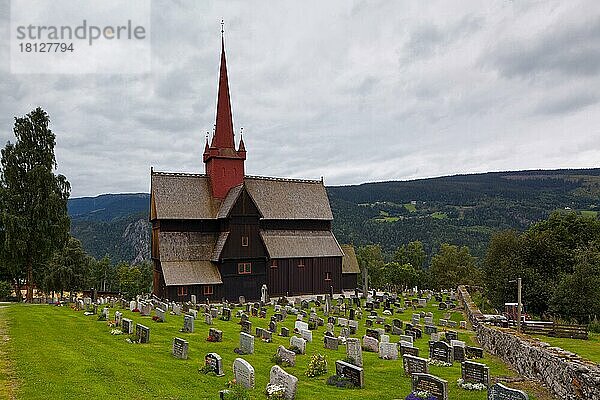 Stabkirche  Ringebu  Telemark  Norwegen  Europa